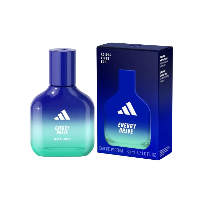 Adidas Vibes Energy Drive Power Draw парфюмерная вода EDP с нотами фужер, ароматических трав, бергамота и мускуса 30 мл/50 мл/100 мл, 30ml