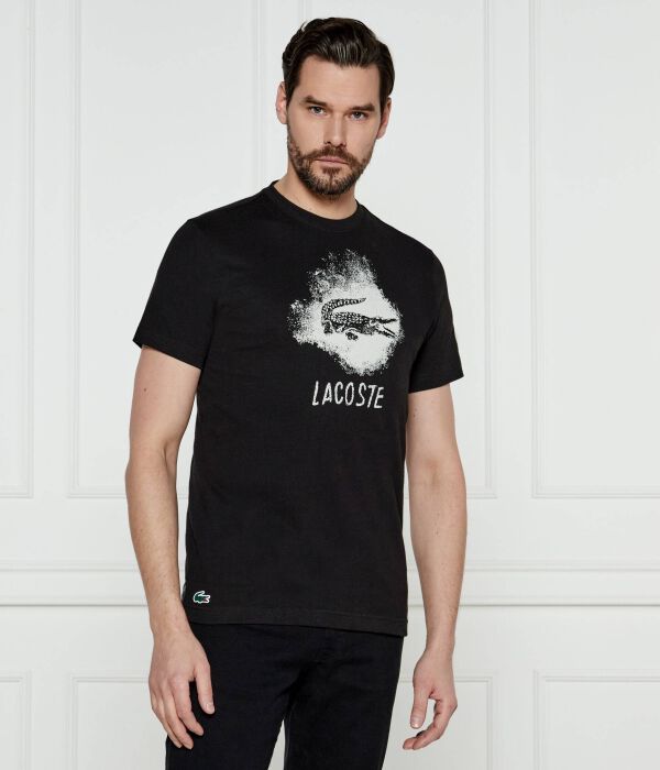 

Футболка с ультрасухим рисунком Regular fit Lacoste, черный