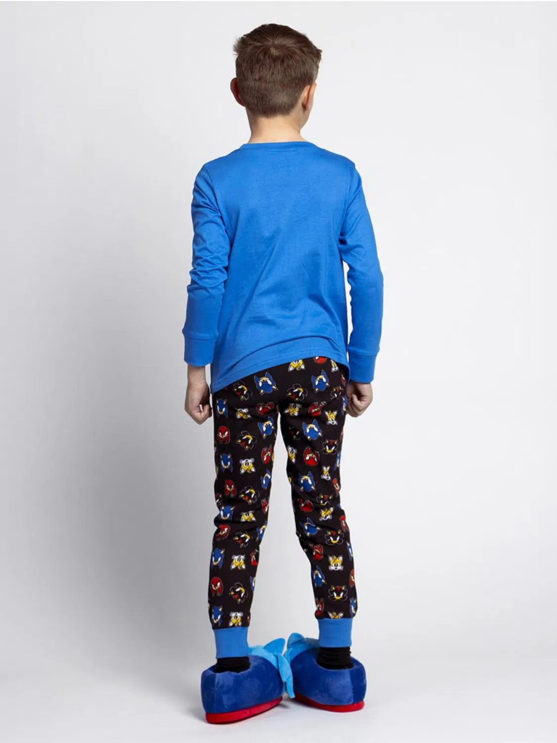 Пижама Cerdá Sonic Pyjama Set Kids Blue - Boys Girls Sleepwear Long Sleeve Top and Pants синего цвета — фото 4