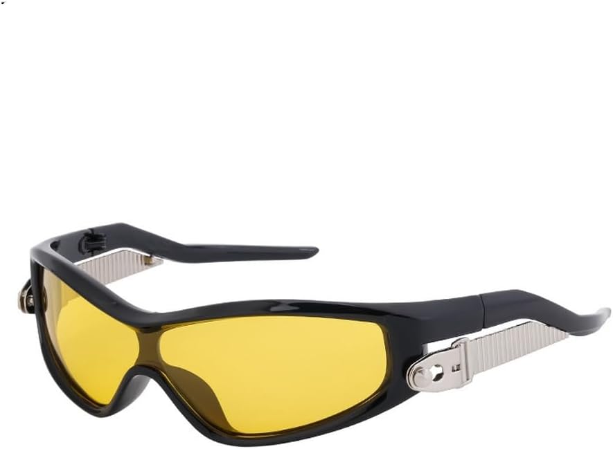 

Спортивные поляризованные солнцезащитные очки для женщин, модные панк-очки, солнцезащитные очки для мужчин, защитные очки с линзами, солнцезащитные очки-абажуры HYYZZC, C6blackyellow