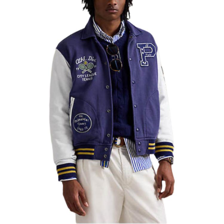 Бейсбольная куртка Polo Ralph Lauren, фиолетовый — фото 3