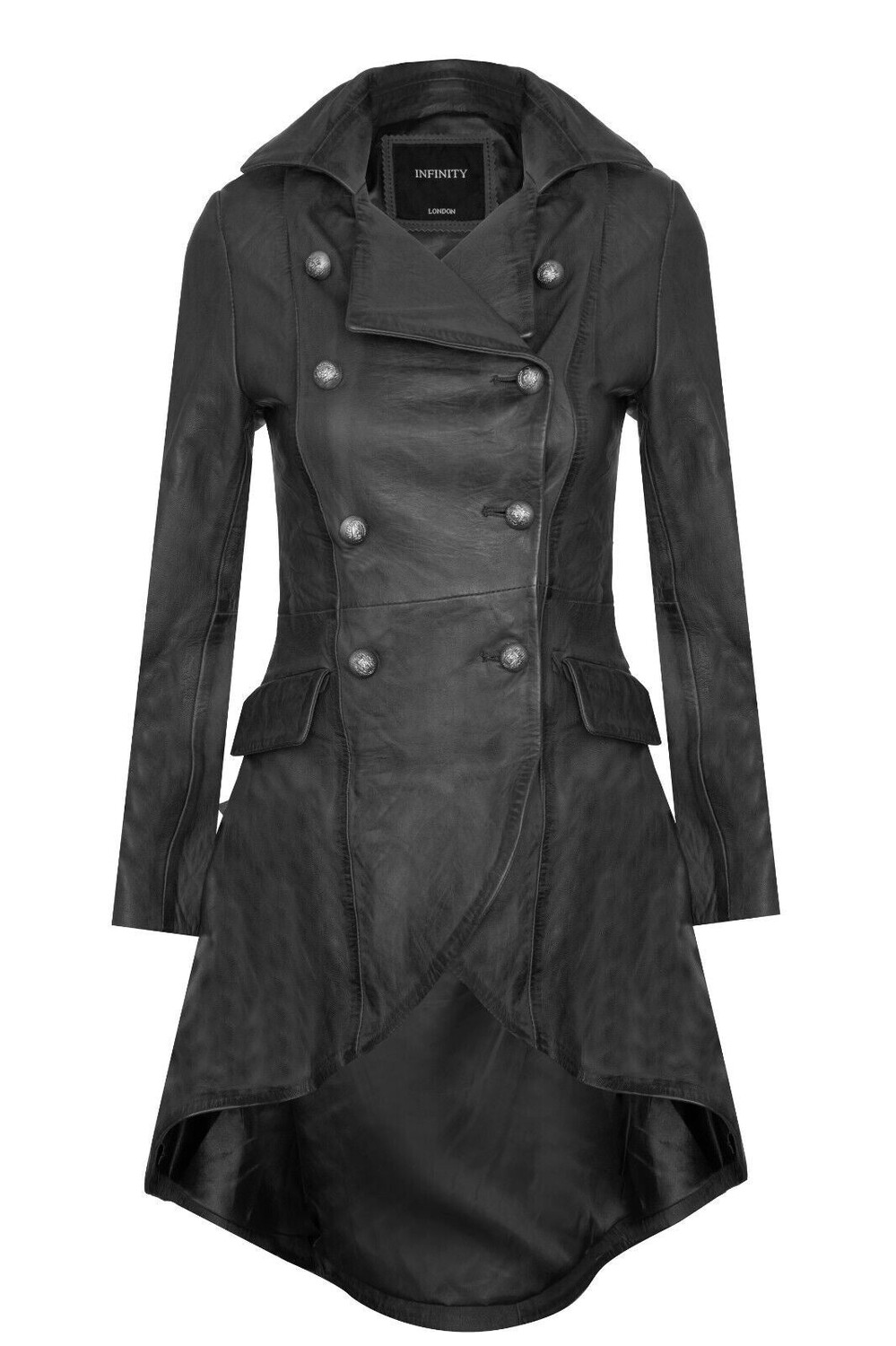 

Готическое викторианское пальто аккра Infinity Leather, черный