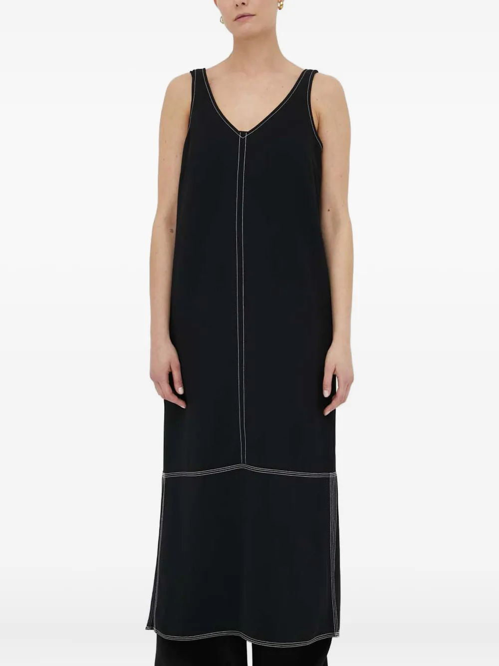 

Сарафан миди с V-образным вырезом Day Birger Et Mikkelsen, черный