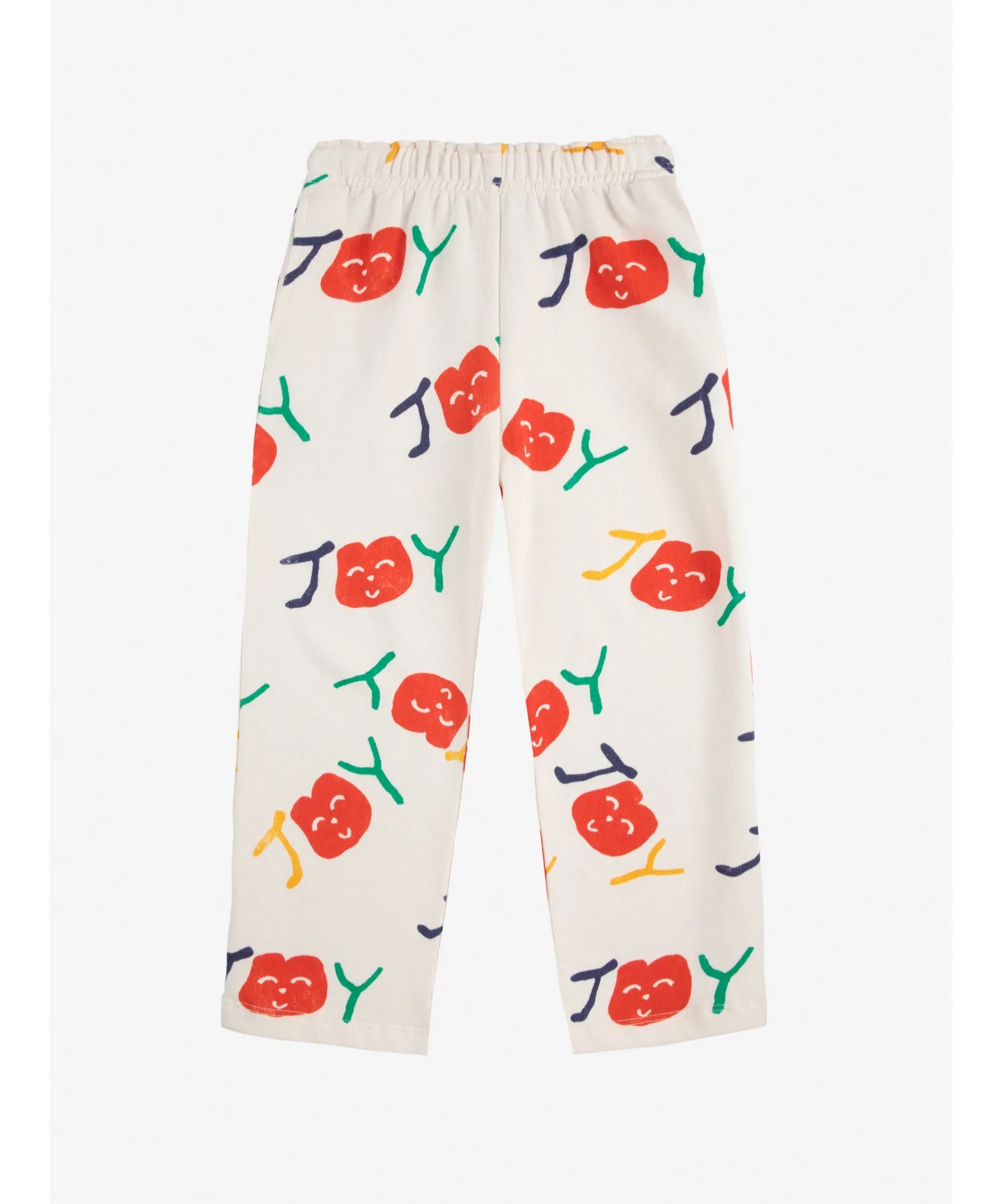 Детские спортивные штаны с принтом улыбок Smiling all over jogging pants BOBO CHOSES бежевые