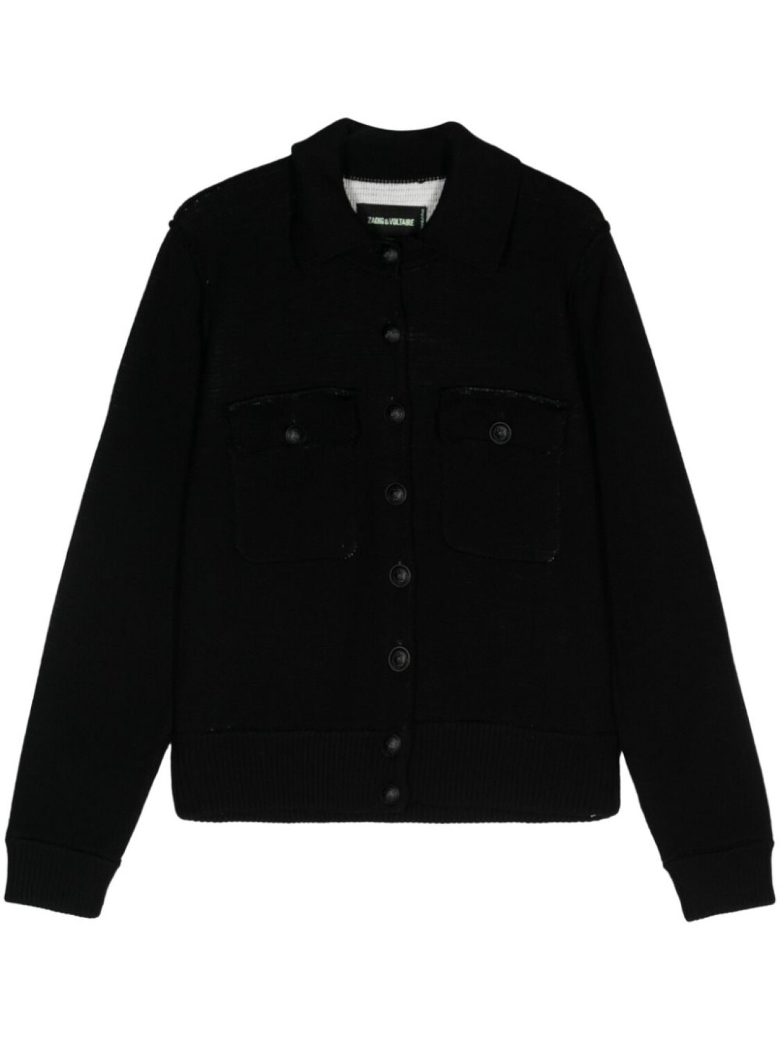 

Zadig&Voltaire кардиган с мелкой резинкой на пуговицах, черный