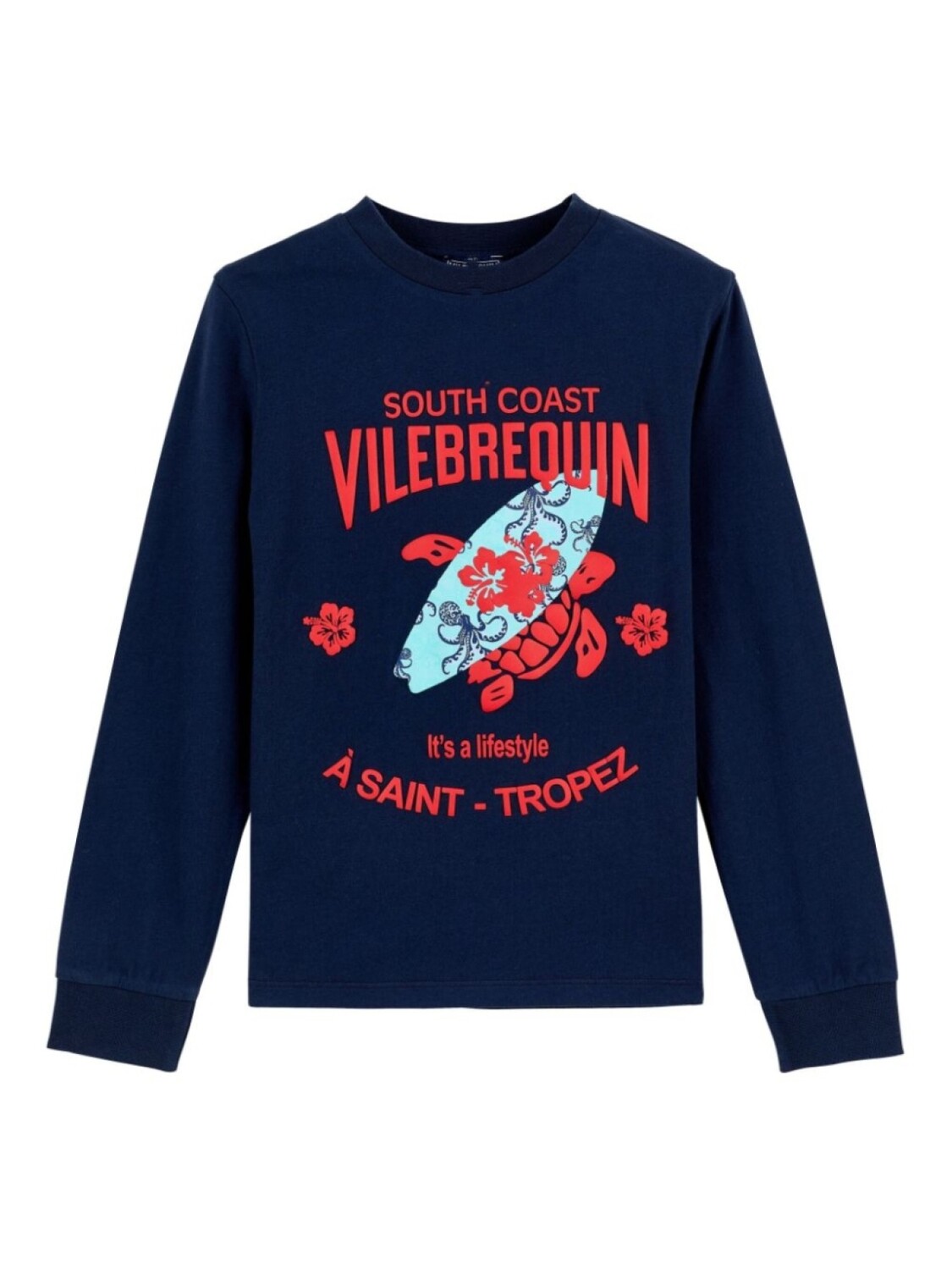 

Футболка Vilebrequin Kids из органического хлопка с логотипом, синий