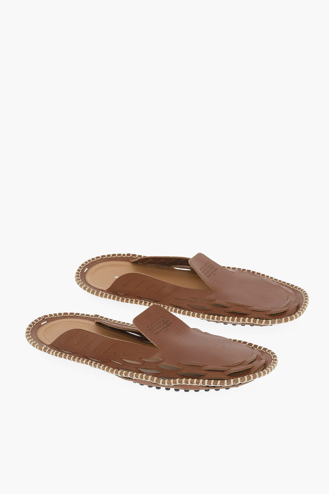 

Кожаные тапочки Maison Margiela Mm22, коричневый