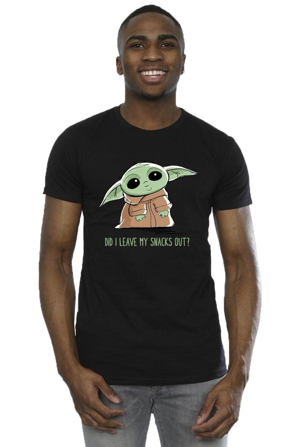 

Футболка с мемом «Мандалорец Грогу Закуски» Star Wars, черный