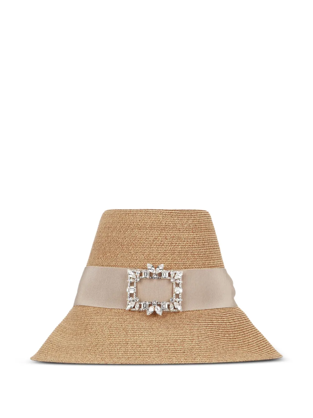 

Панамка из соломки с отделкой пряжкой Roger Vivier, нейтральный