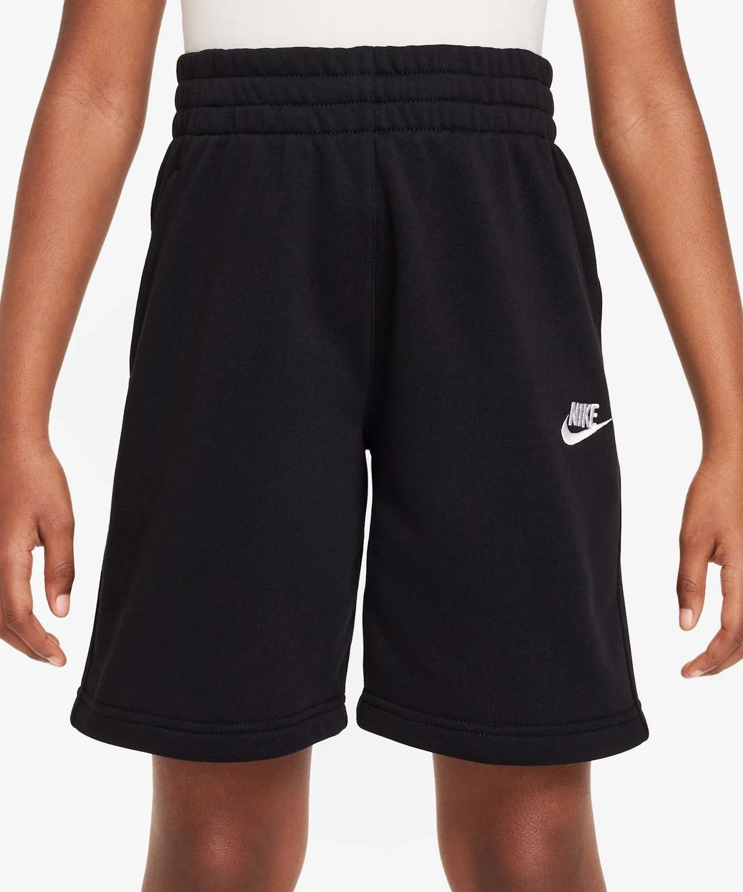 Детские шорты Nike Sportswear Junior French Terry Shorts / Детские флисовые шорты Nike Sportswear Club Big Kids' French Terry Shorts FD3015-010, черные — фото 3