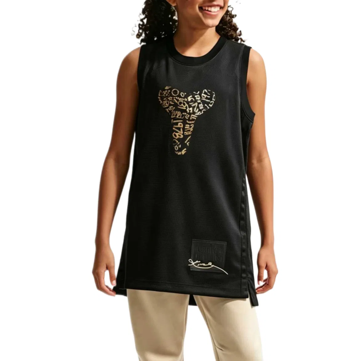 Майка детская Nike Black/Metal Gold
