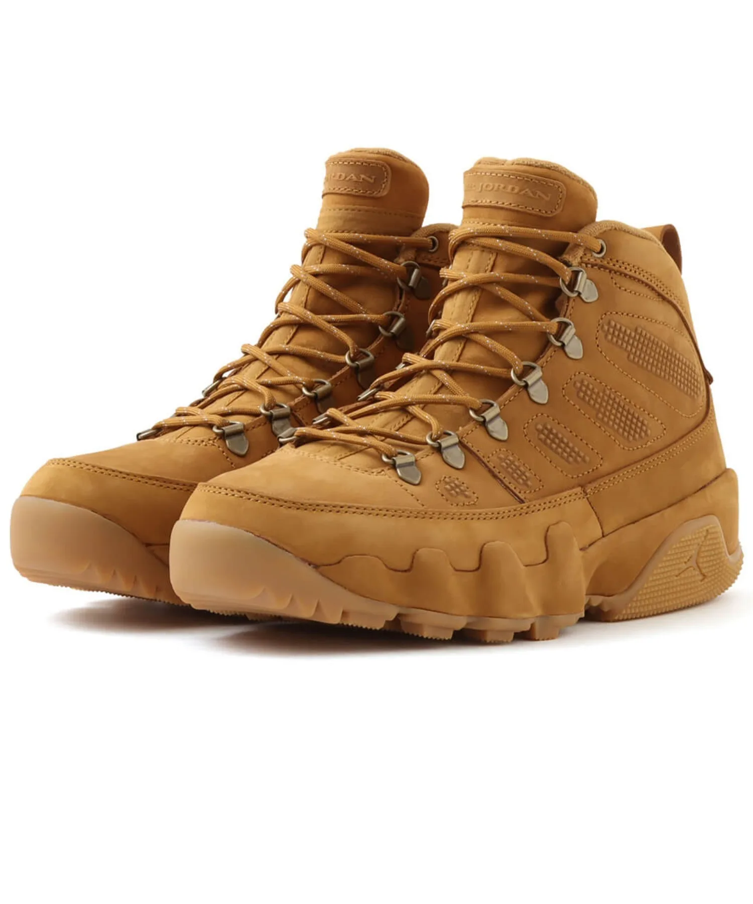Мужские/женские ботинки из кожи Air Jordan 9 Retro Boot NRG JORDAN BRAND коричневые
