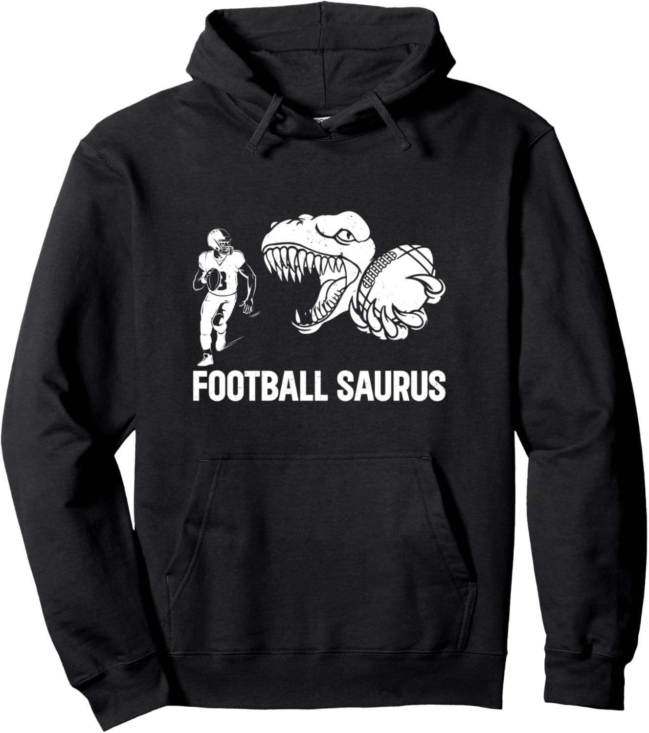 

Забавная толстовка с изображением американского футбольного динозавра Footballsaurus Funny American Football Dinosaur, черный