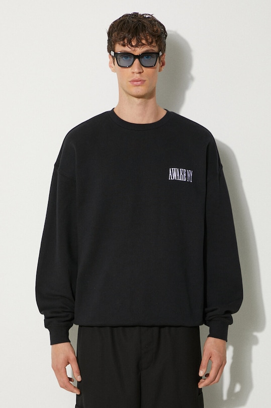 

Хлопковая толстовка Awake Crewneck Awake Ny, черный