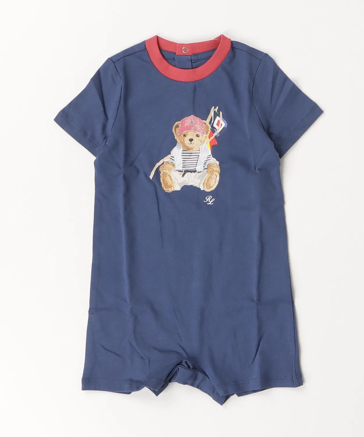 Комбинезон-шорты Polo Bear из хлопкового джерси, тёмно-синий — фото 4
