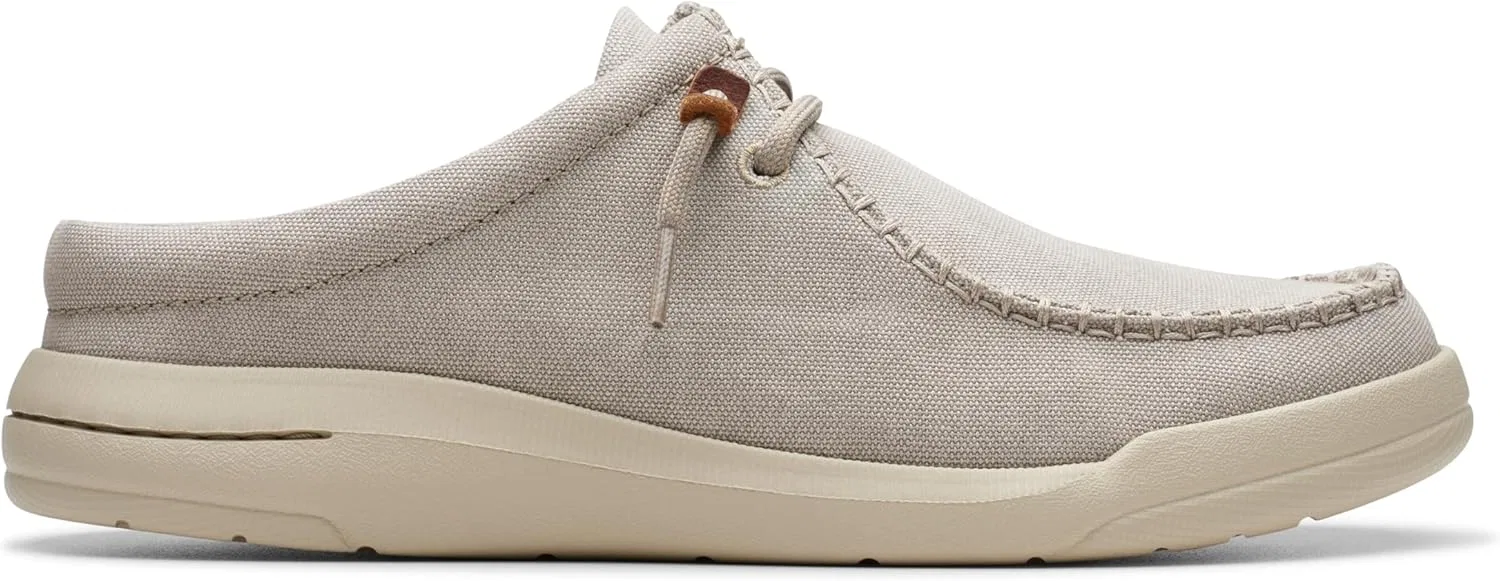 Туфли-лоферы Clarks, светло-серый текстиль