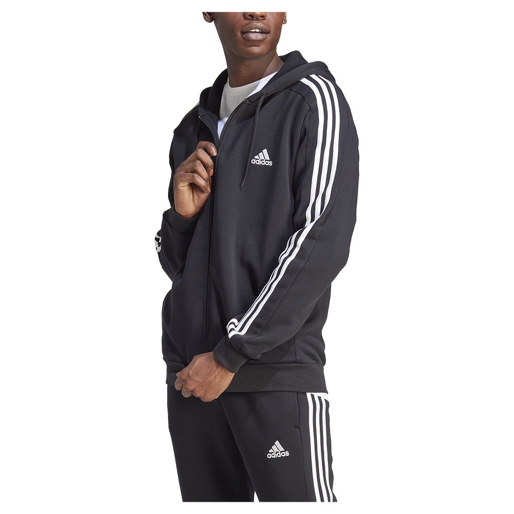 

Толстовка adidas Sportswear Essentials Fleece 3 Stripes Full Zip, черный