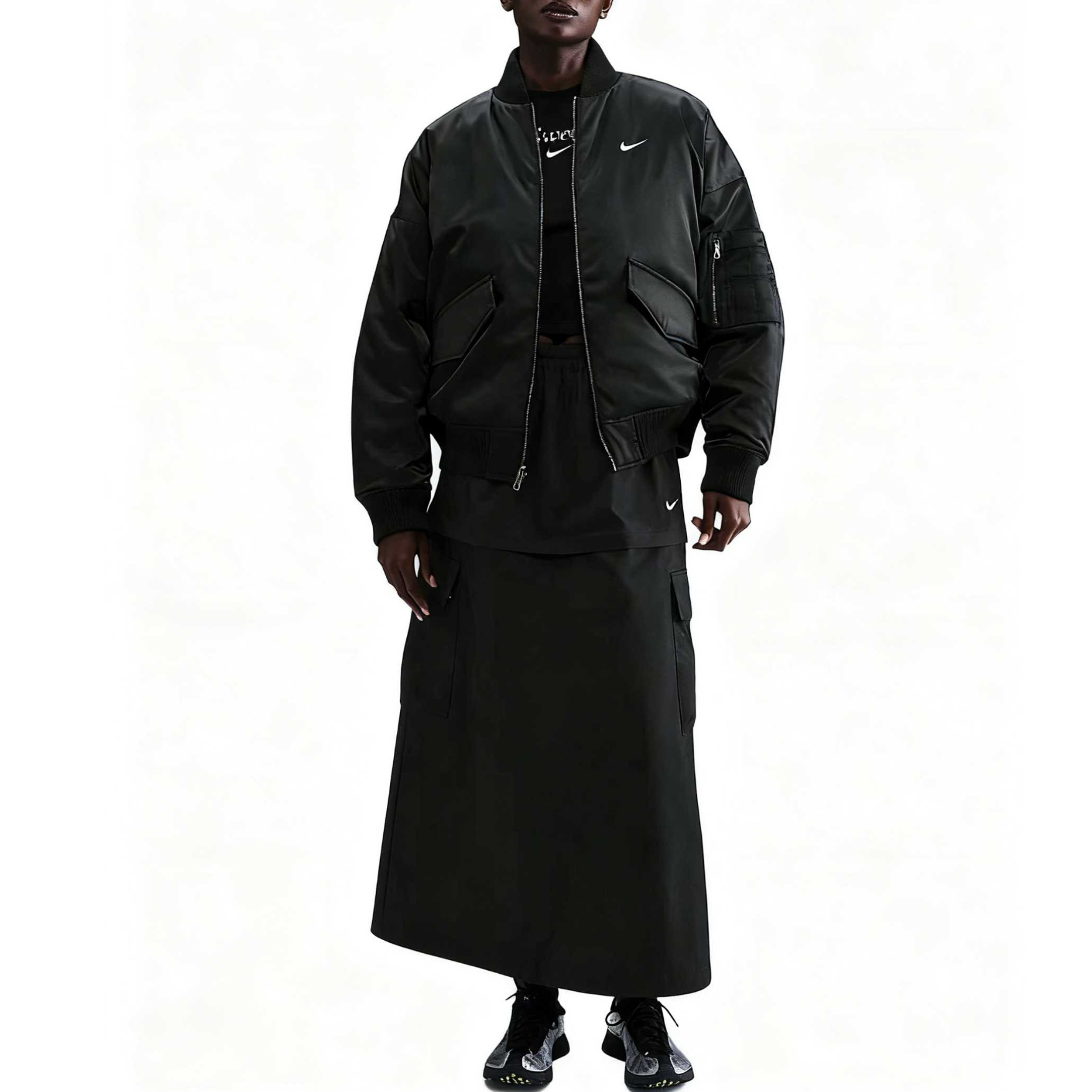 Женская двусторонняя куртка-бомбер Sportswear Therma-FIT Nike, черный — фото 3