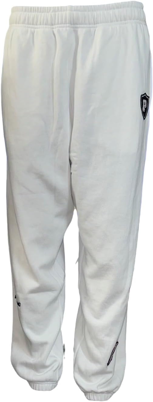 Свободные спортивные брюки Victoria's Secret Pink Fleece Ivy, цвет белый, новые, White Racing — фото 2