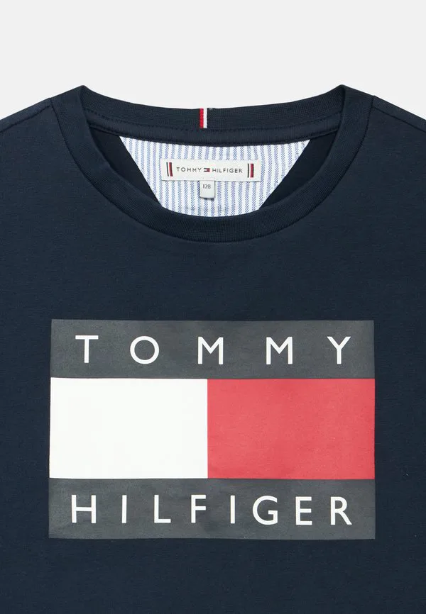 Футболка с принтом флага наследия в свободном стиле Tommy Hilfiger, Dark Night Navy — фото 3