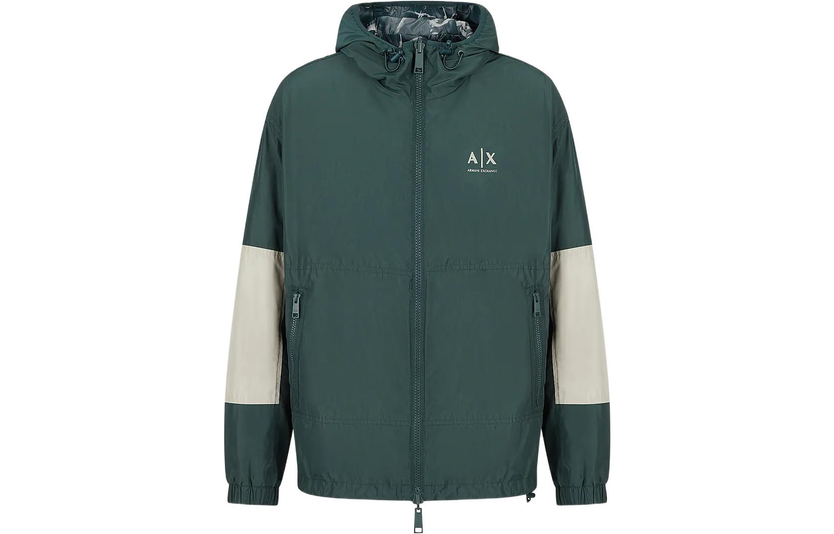 

ARMANI EXCHANGE Куртка с капюшоном и панелями, Dark Green