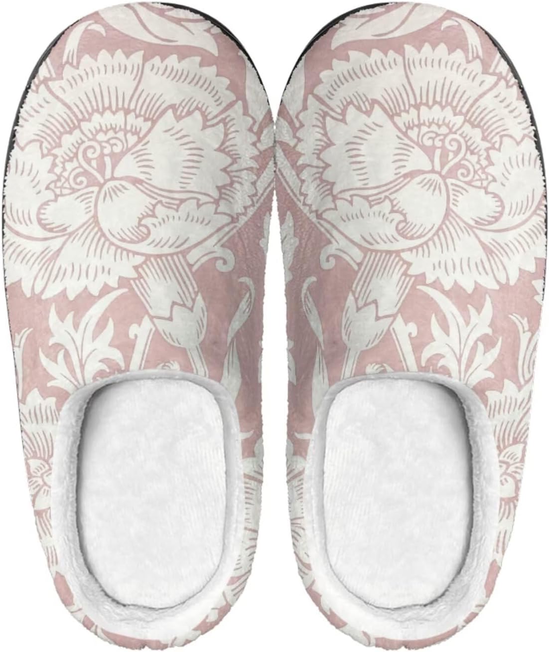 

Мужские и женские нескользящие тапочки, теплые мягкие уютные тапочки из фланели, домашняя обувь для спальни и улицы, размеры 2-12 Zcfygdx, розовый