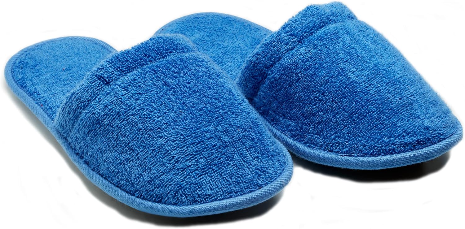 

Мужские хлопковые тапочки Arus из турецкого махрового материала для спа и ванной, синий