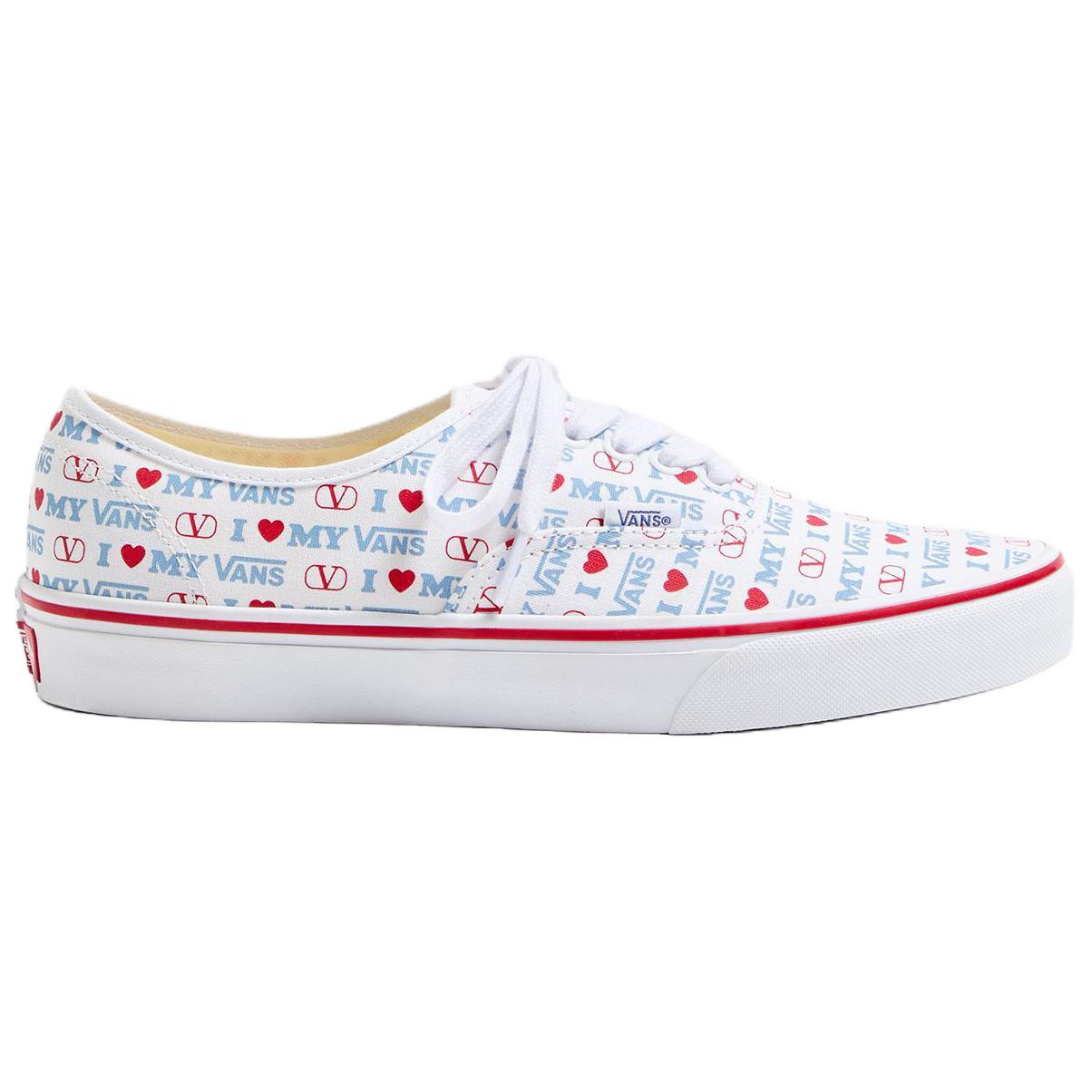 Valentino Vans Collaboration LOVE низкие скейтерские кроссовки мужские white — фото 4