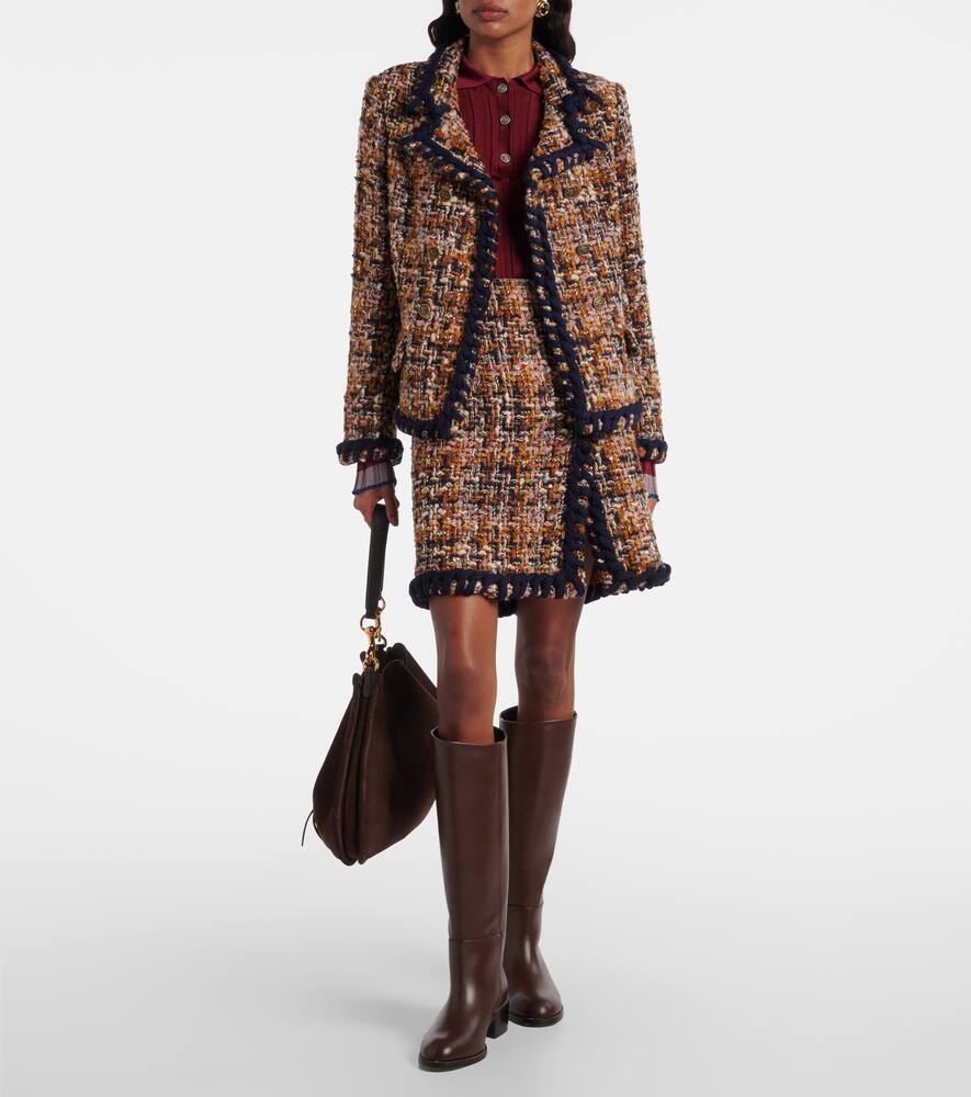 Шерстяная твитовая мини-юбка Etro, Var. Multicolor F.Do Rosa — фото 2