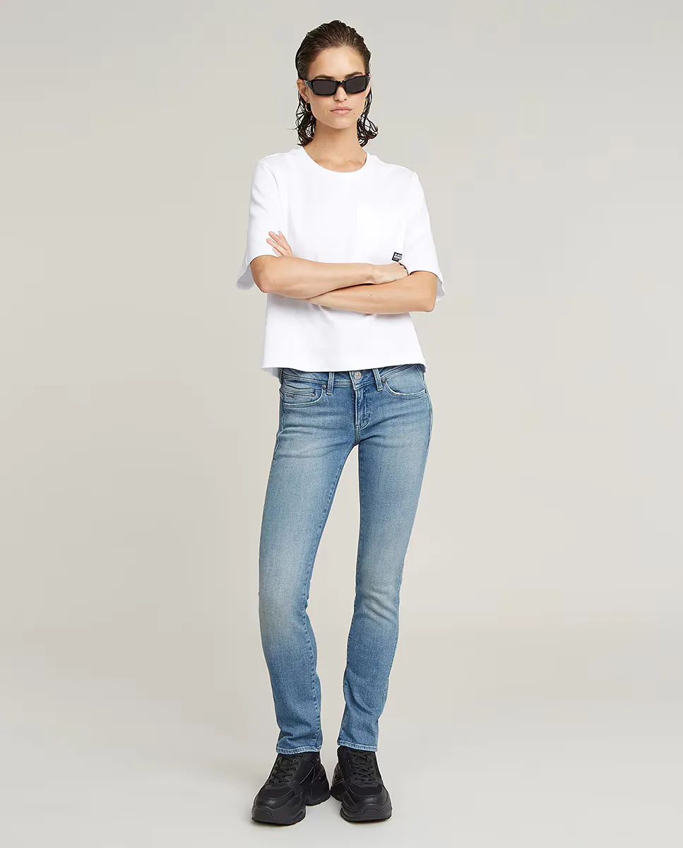 

Женские прямые джинсы средней посадки G-Star Raw, синий