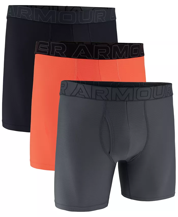 

Мужские функциональные боксеры Performance Tech Mesh Solid 6" – комплект из 3 штук Under Armour, красный