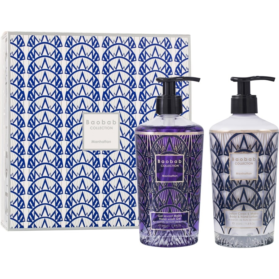

Лосьон для тела Baobab Body & Hand Lotion Manhattan, Hand Wash Gel 350 ml + Body & Hand Lotion 350 ml / 1 Stk.