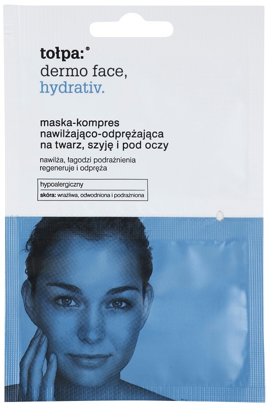 

Dermo face hydrativ интенсивная увлажняющая маска для лица и области вокруг глаз Tołpa, 2× 6 мл