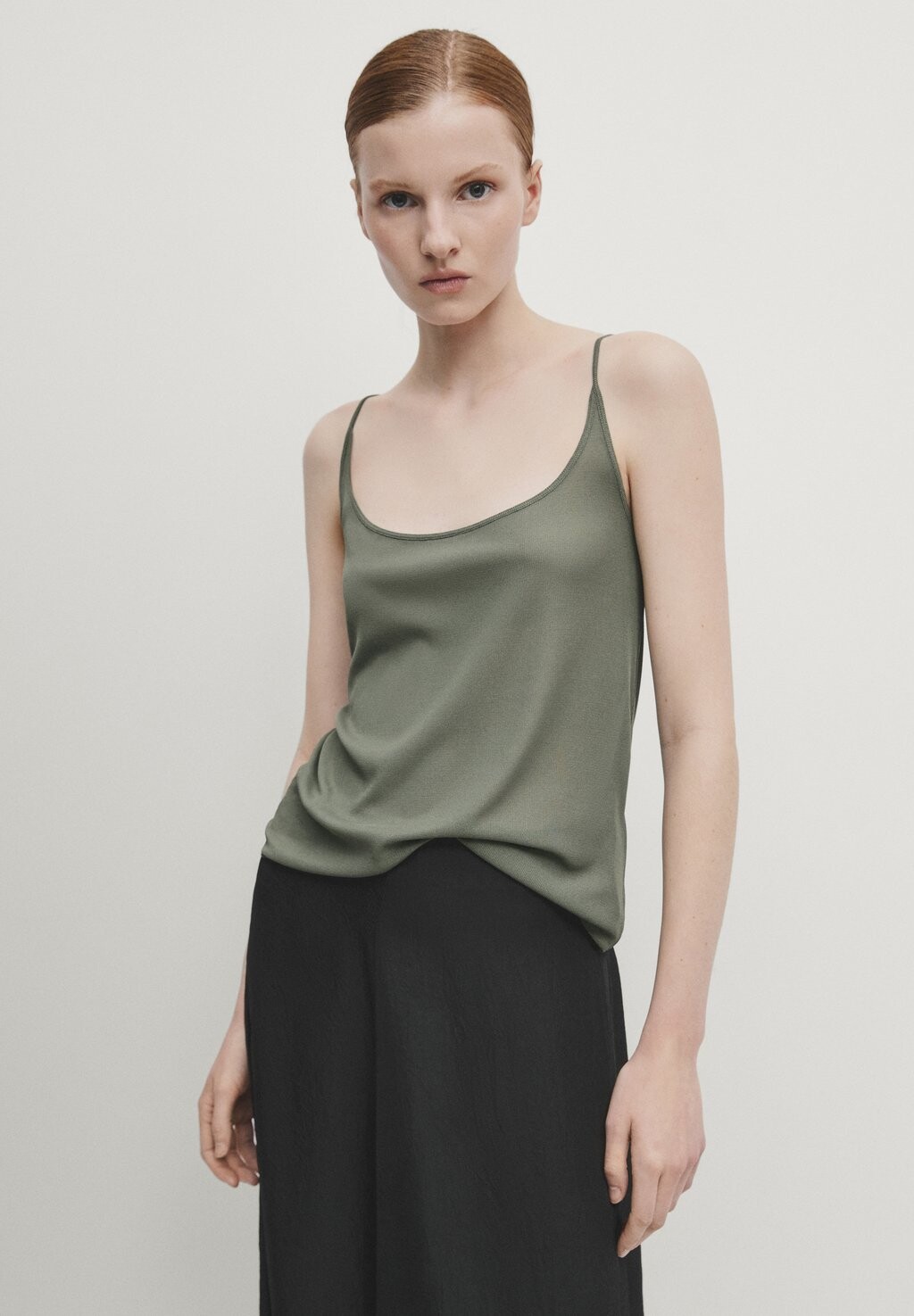 

Топ Strappy Massimo Dutti, хаки