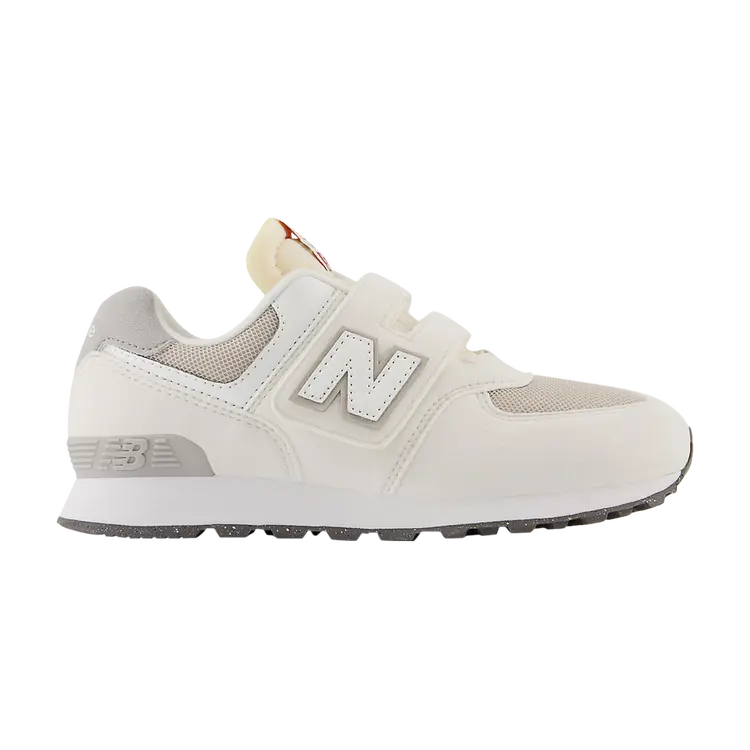 

Кроссовки New Balance 574 Hook & Loop Little Kid Wide, кремовый, Серый, Кроссовки New Balance 574 Hook & Loop Little Kid Wide, кремовый