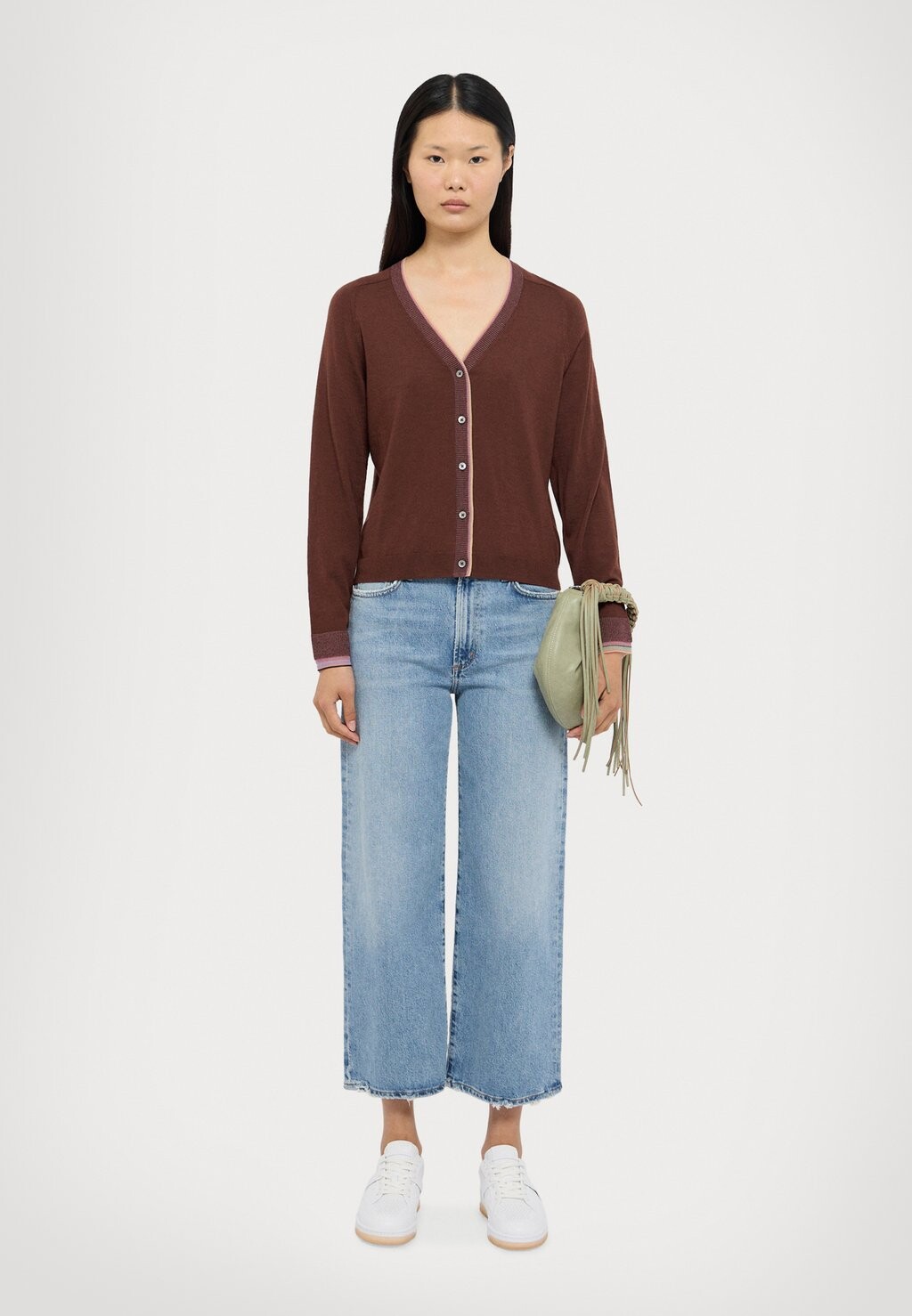 

Кардиган WOMENS BUTTON THROUGH PS Paul Smith, коричневый