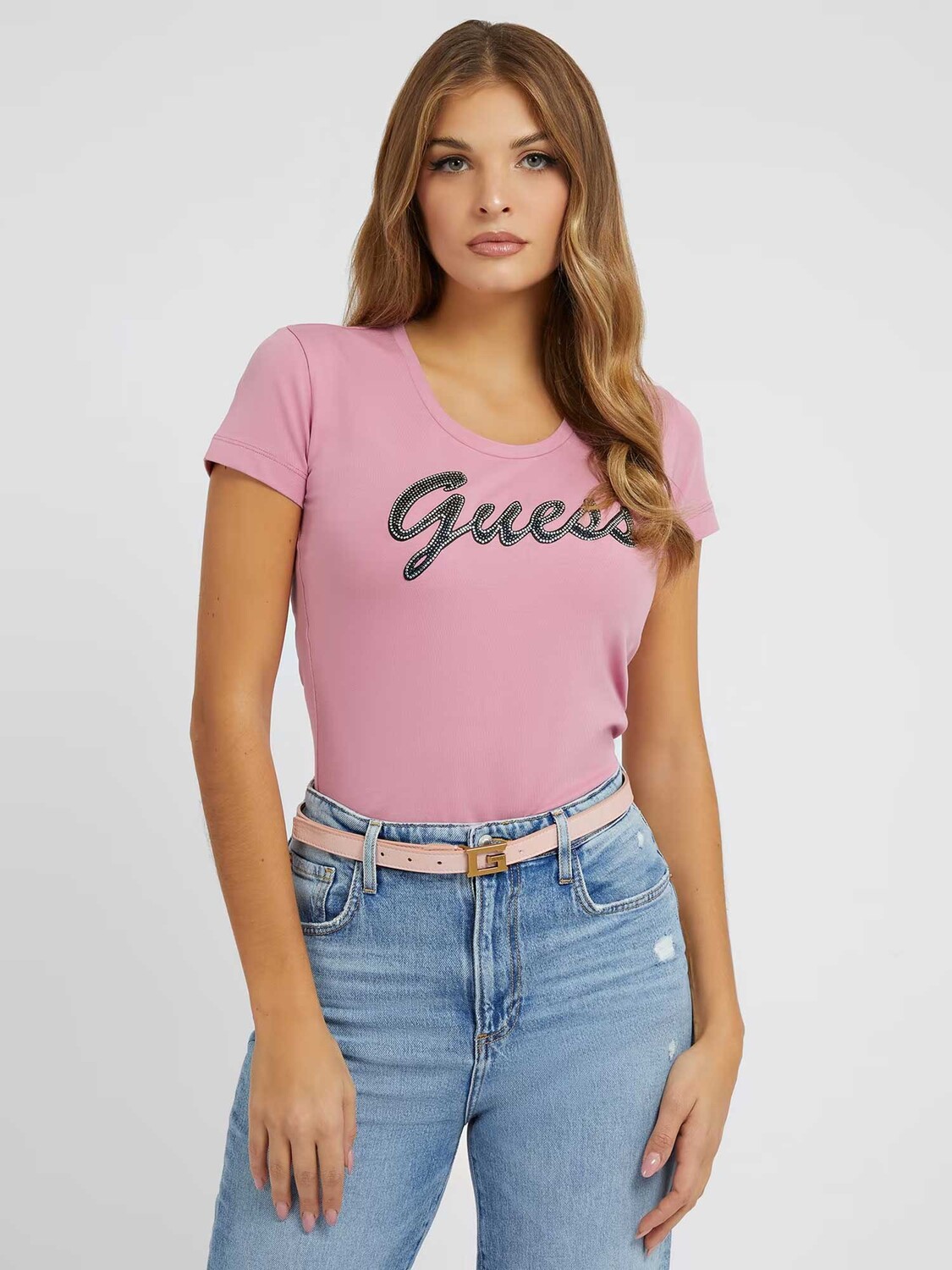 

Футболка Guess SS RN ADRIANA, розовый