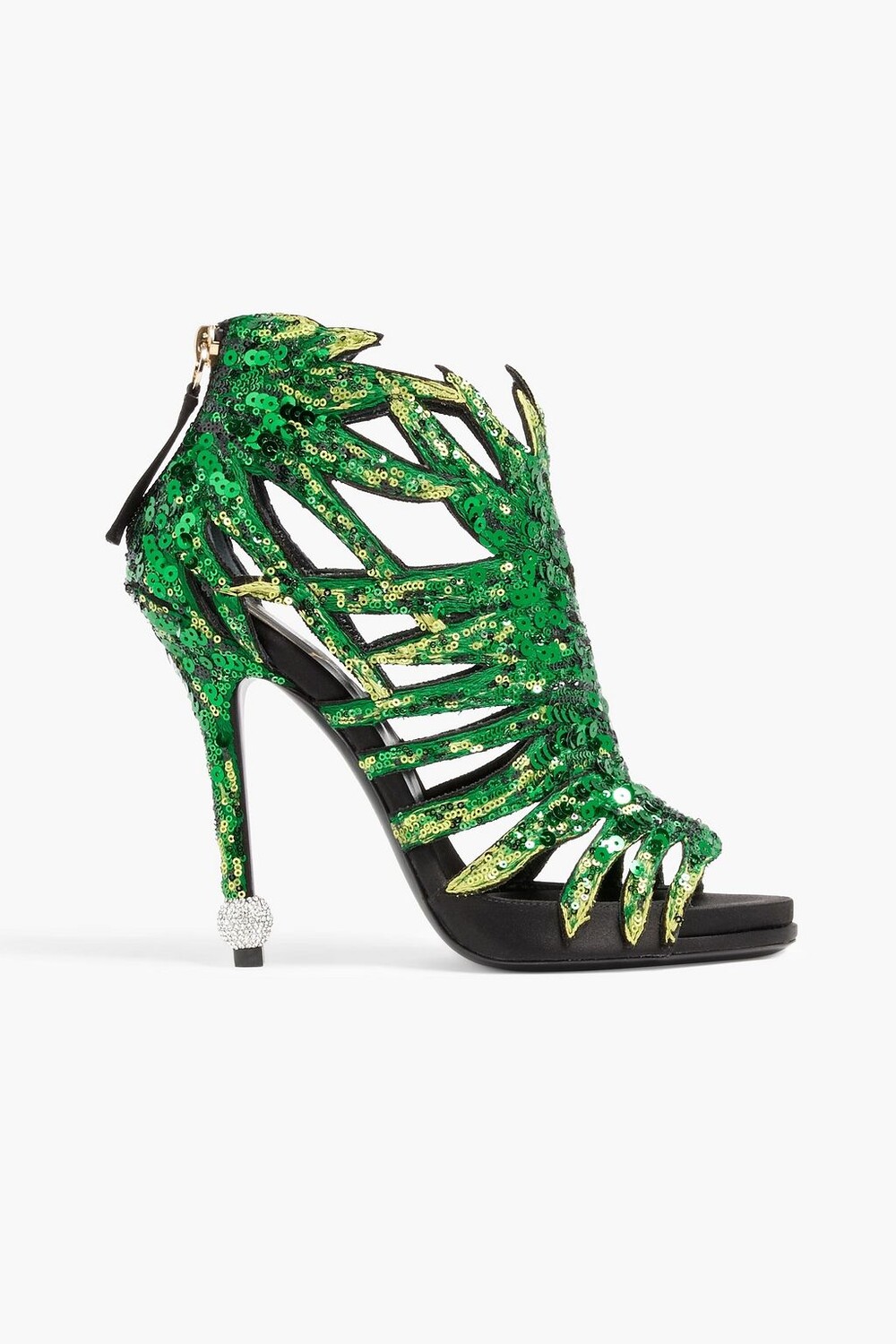 

Украшенные атласные босоножки на платформе ROGER VIVIER, зеленый