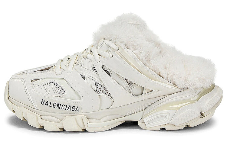 

Кроссовки женские Balenciaga без пятки с мехом, белый