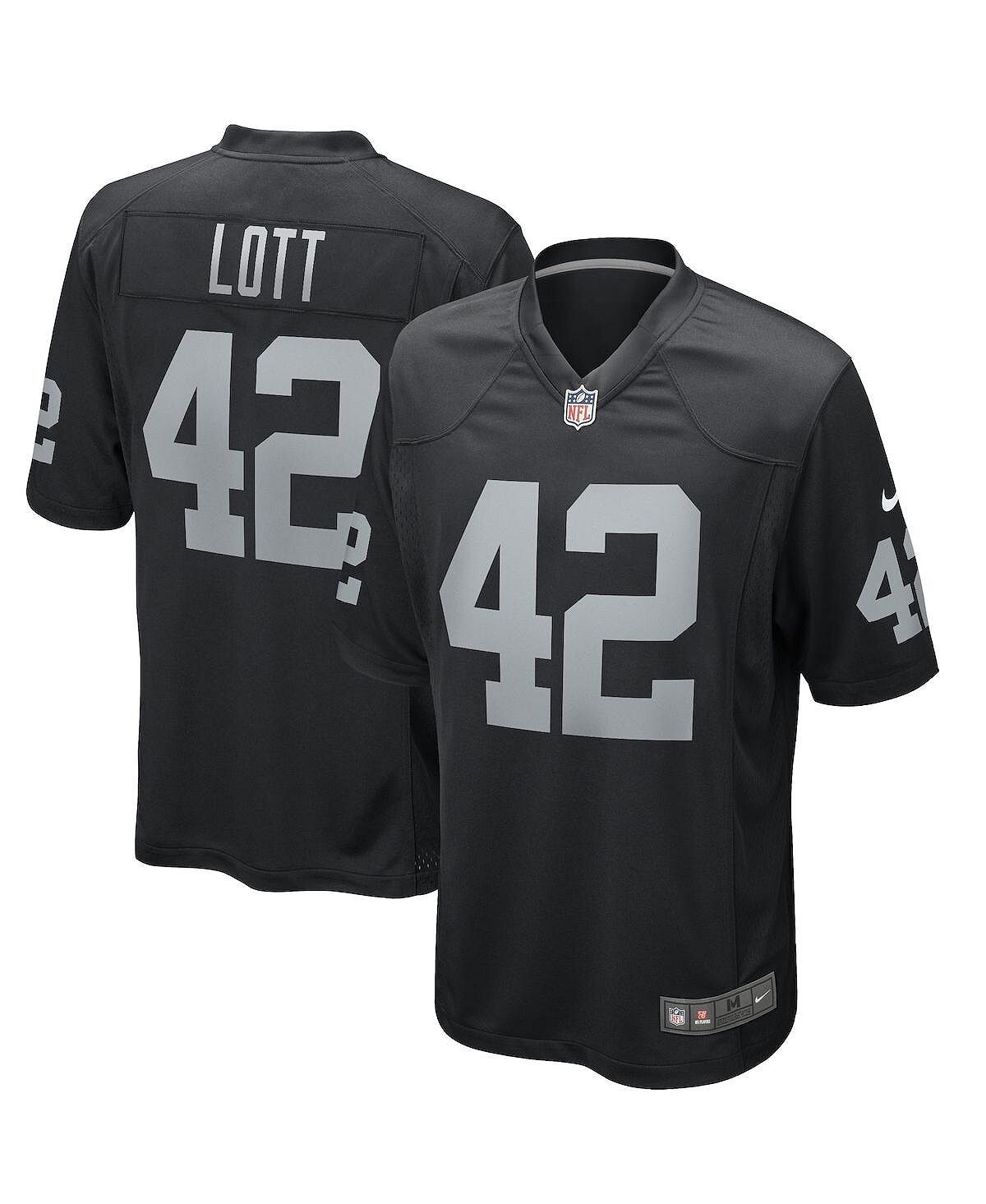 

Мужская черная майка игрока пенсионера Ronnie Lott Las Vegas Raiders Game Nike