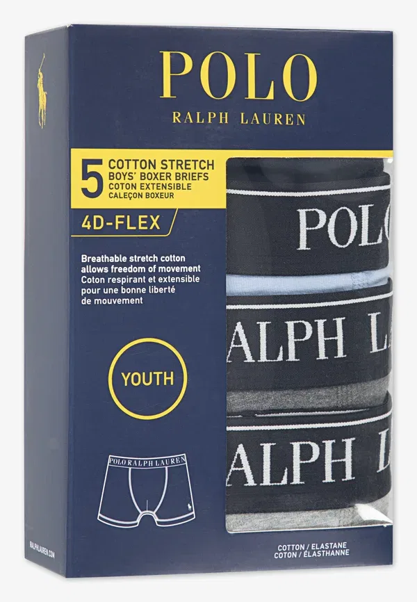 Трусы 5 шт Polo Ralph Lauren, офисный синий/бежевый/голубой — фото 3