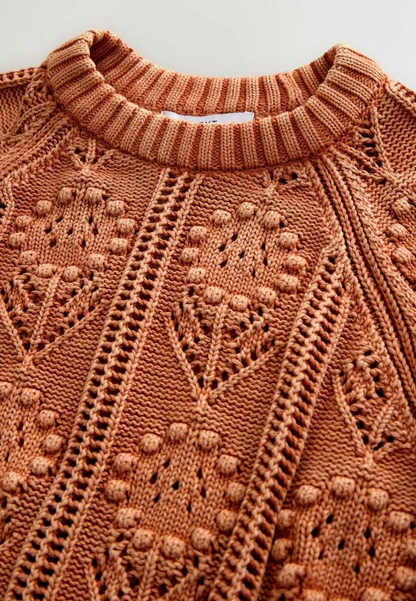 Джемпер стандартного кроя с цветочным узором Next, Coral Pink Washed — фото 2