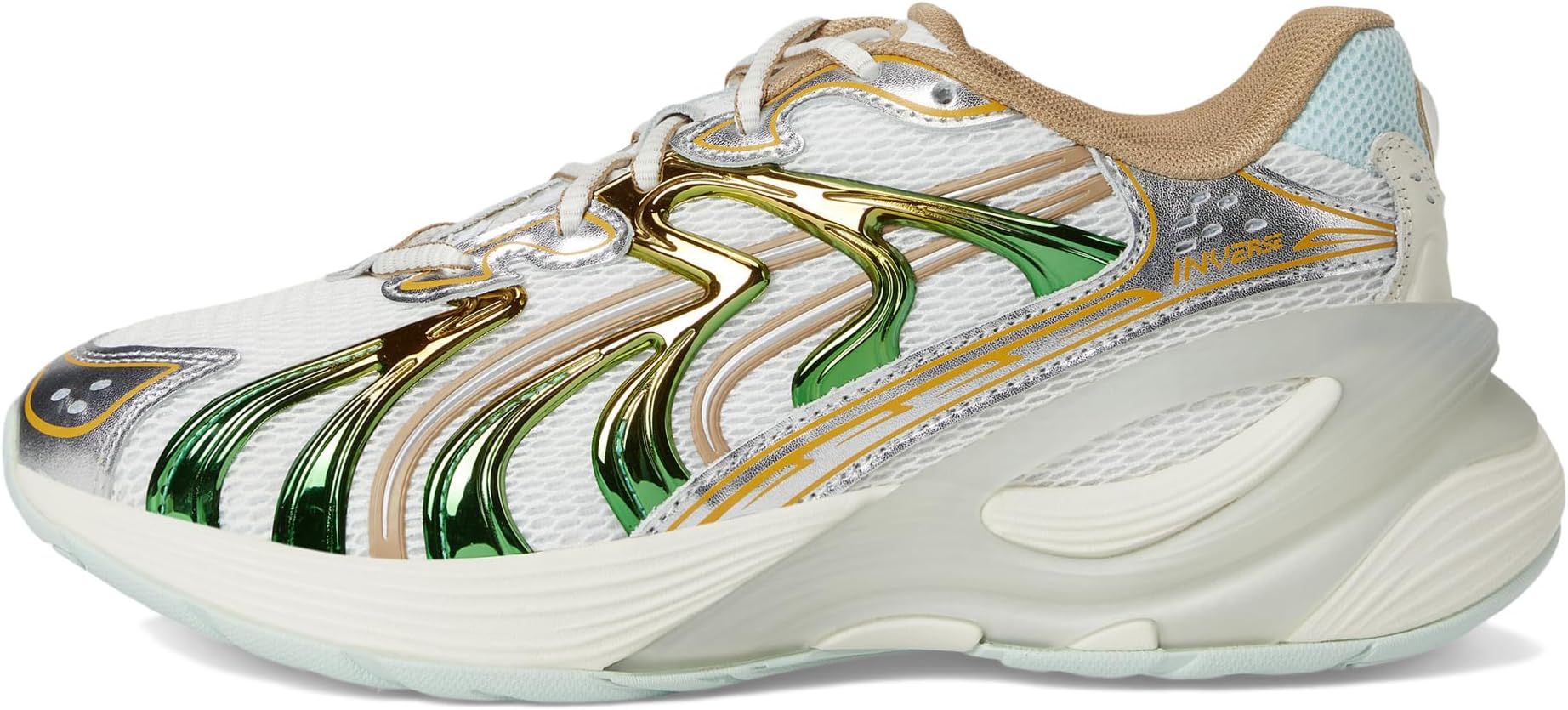 Кроссовки PUMA Inverse Sneakers, Warm White/Archive Gold — фото 4