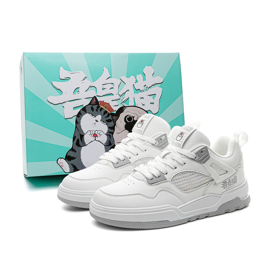 

Supremo Cat Низкие скейтерские кроссовки унисекс бело-серые, цвет White/Gray