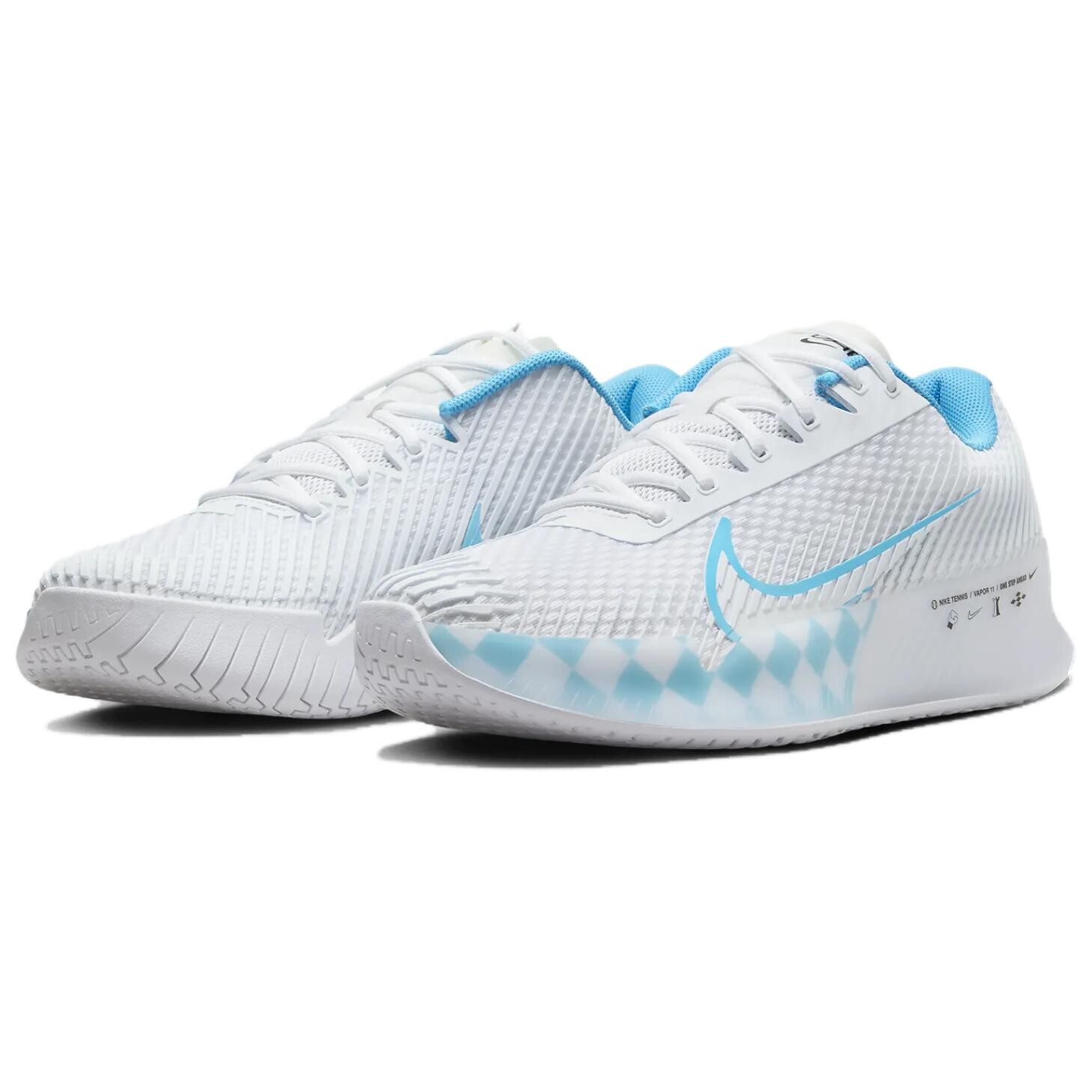 Кроссовки Nike Court Vapor Tennis Shoes Men Low-top White/blue, белый/голубой — фото 3