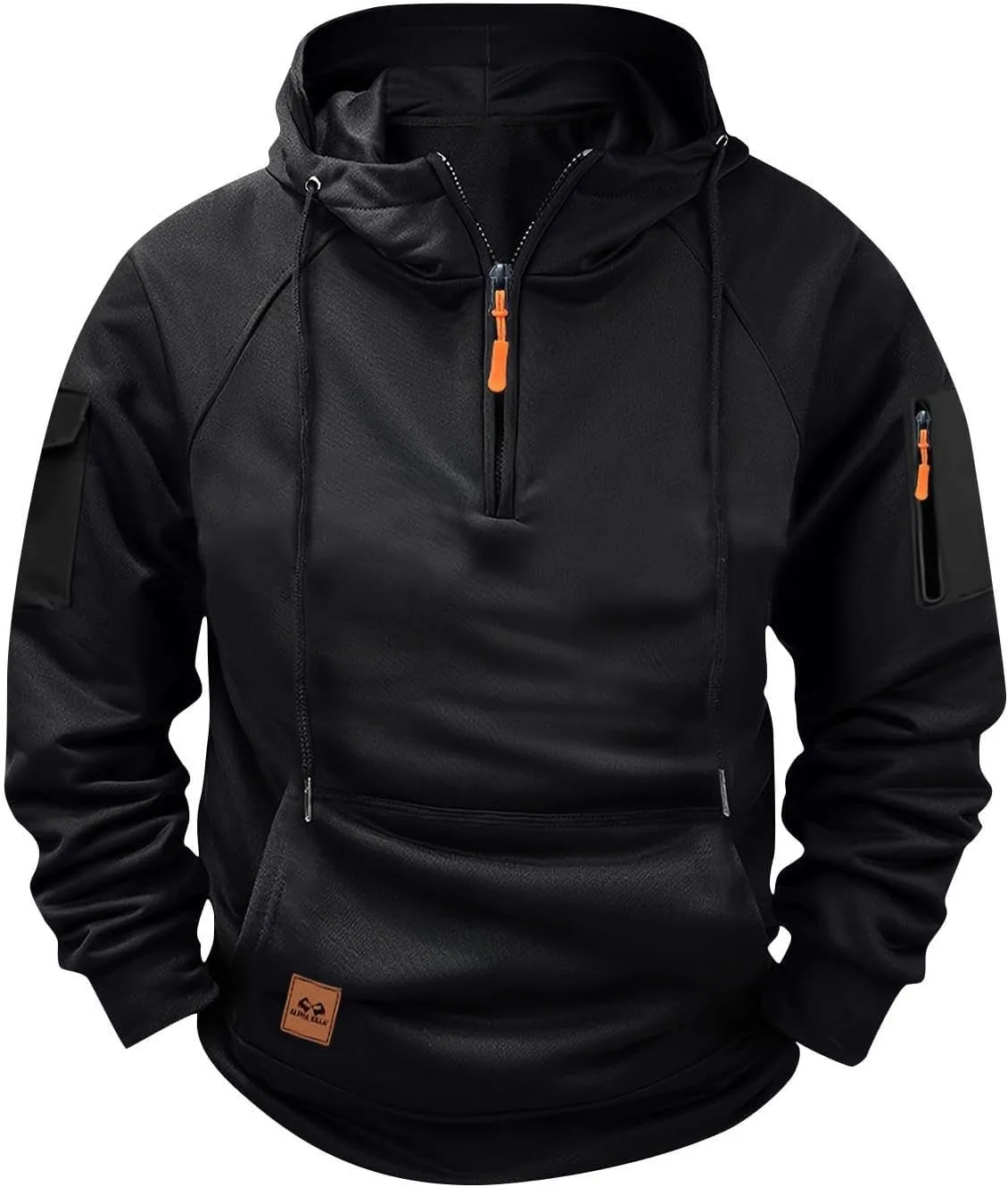 

Мужская худи с молнией и карманами Vintage