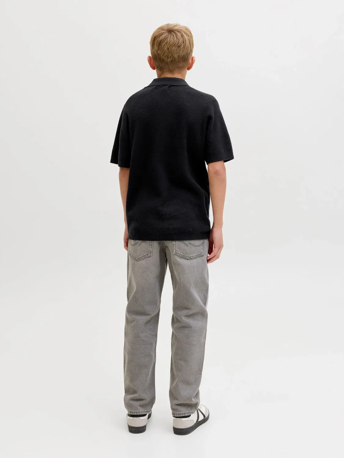 Поло трикотажное JACK & JONES Junior, черный — фото 4