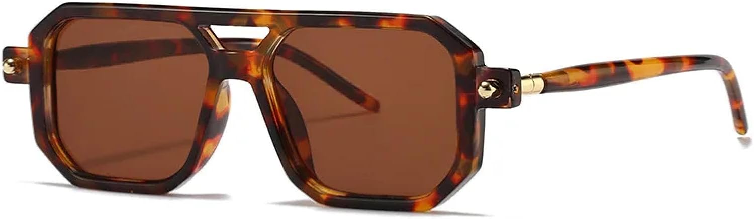 

Панк-солнцезащитные очки для мужчин, модные очки в крупной оправе, женские солнцезащитные очки в стиле ретро-винтаж, очки с защитой от УФ-излучения UV400 HHZZYVY, Leoaprd-brown