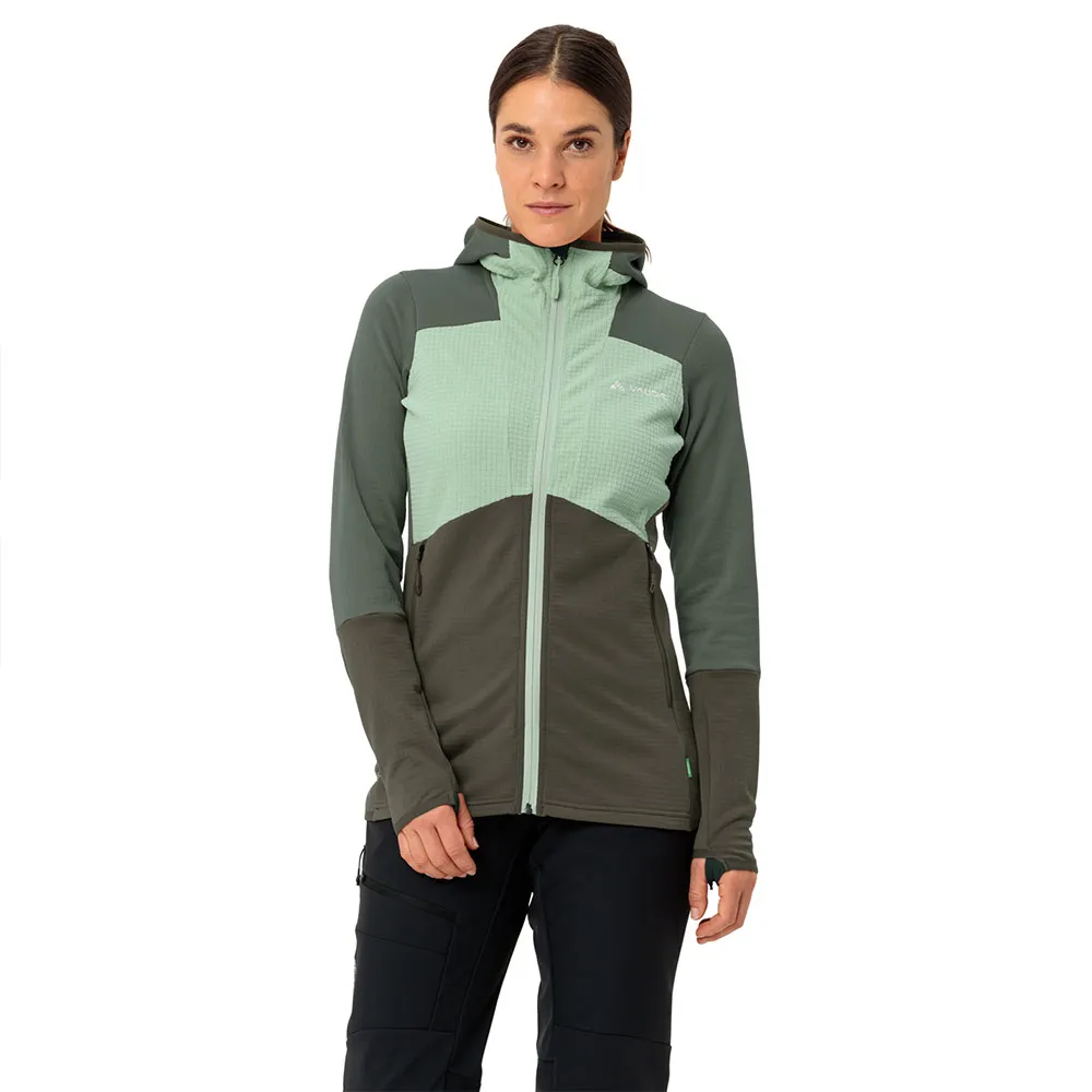 

Флис VAUDE Monviso Grid hoodie, зеленый