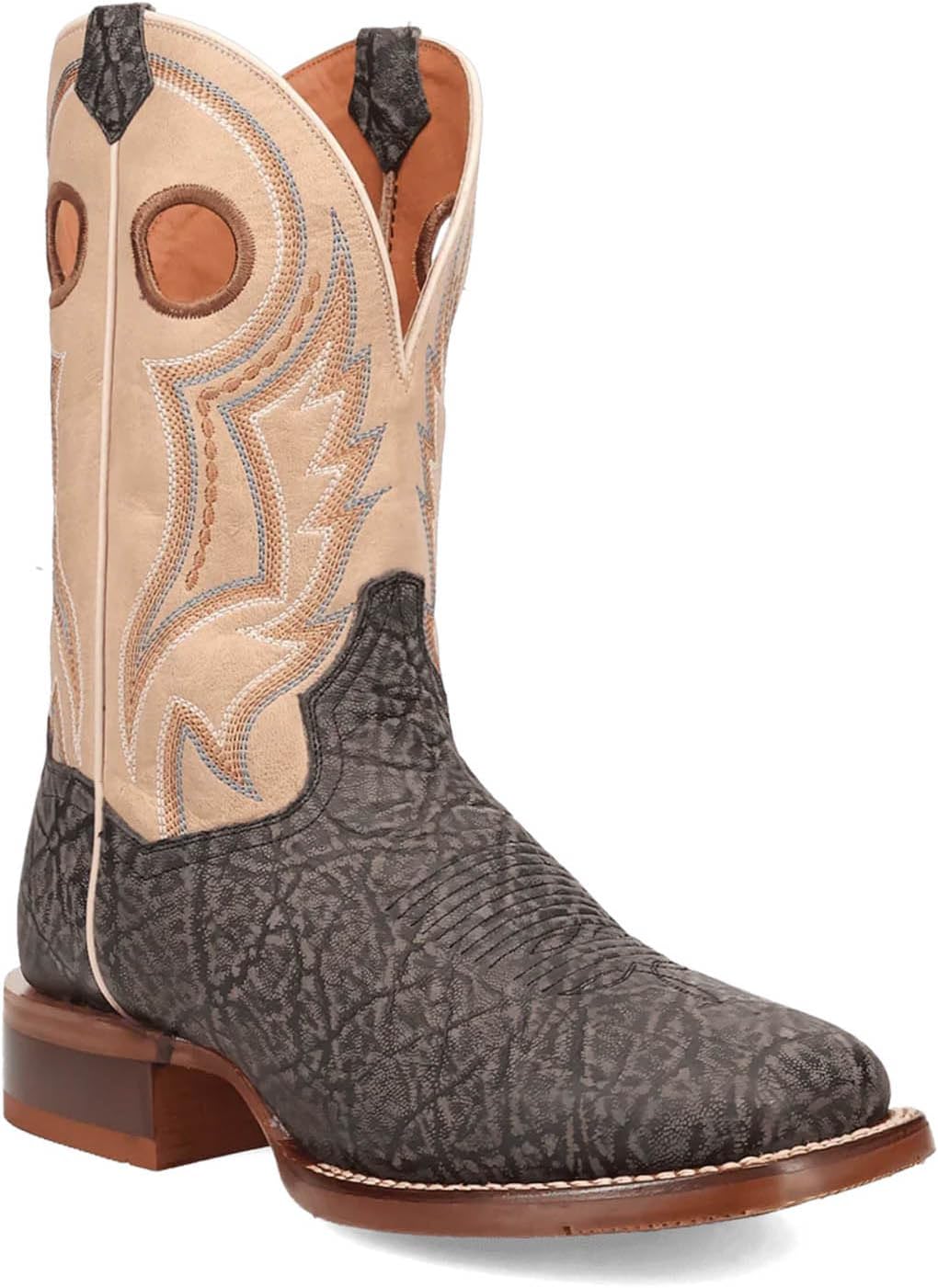 

Мужские вестерн-сапоги Dan Post с узором слона, широкий квадратный носок - DP5184, черный